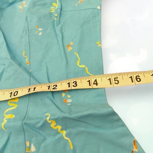 Bernie Dexter Cotton Champagne Celebration Turquoise Pink Mini Dress Size L - Picture 3 of 9